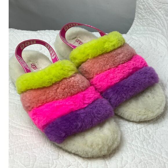 Ugg Women's Size 10 Rainbow Sandal House Slippers Casual Comfort Shoe - Picture 1 of 9